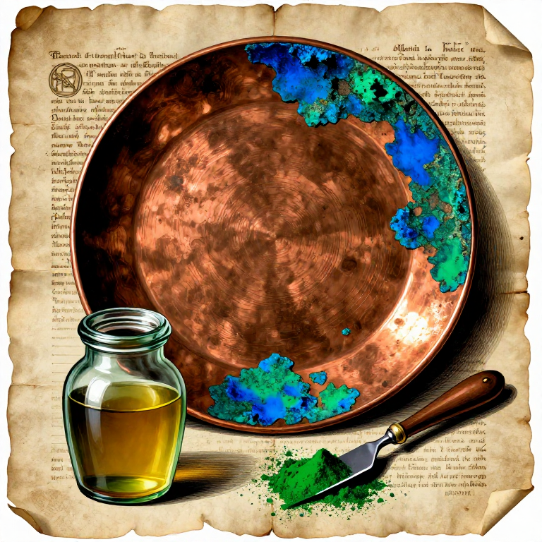 Making Verdigris — The Copper Acetate Green of Medieval Painters