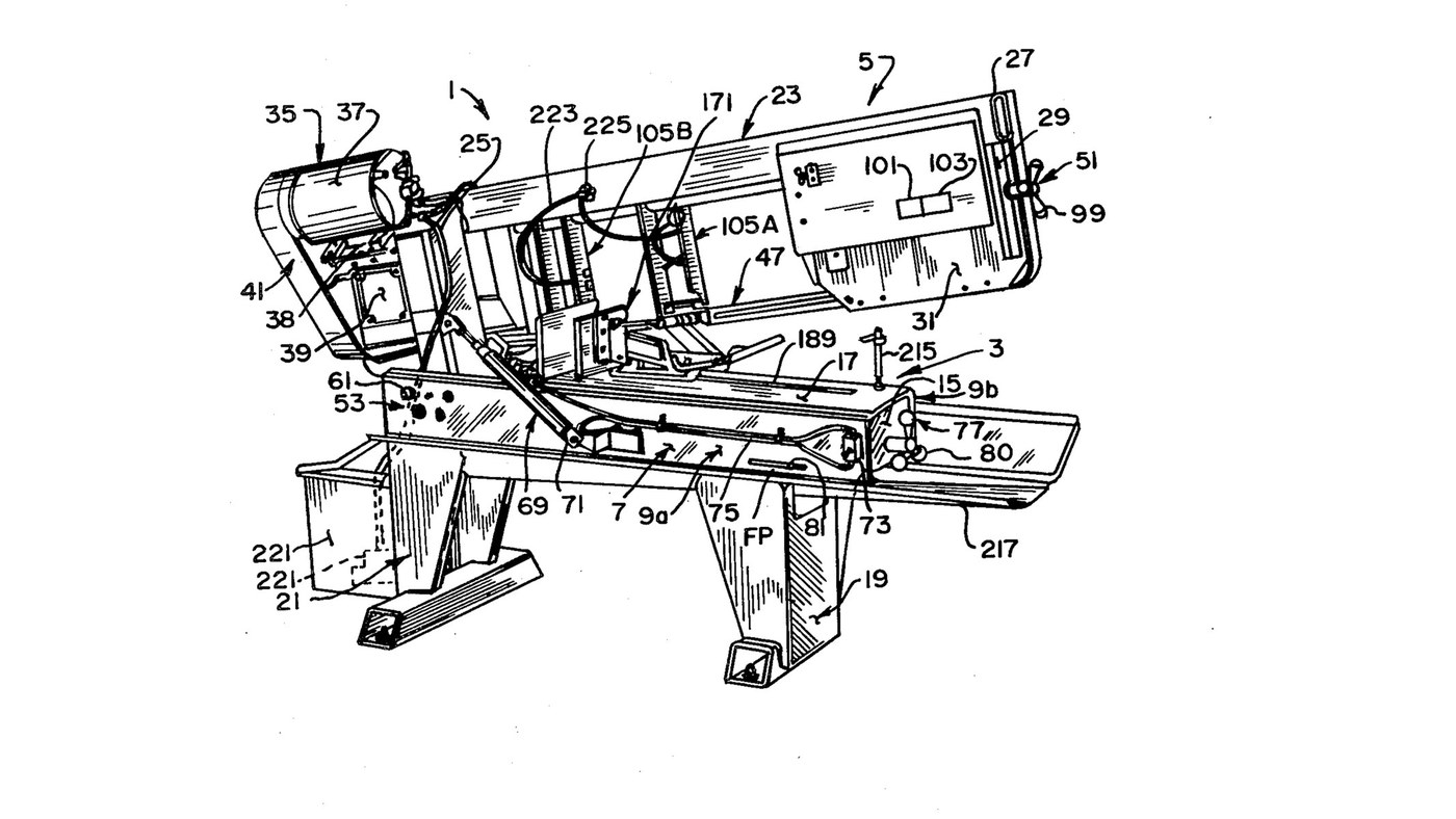 Metal Band Saw: Horizontal Saw on a Welded Steel Frame