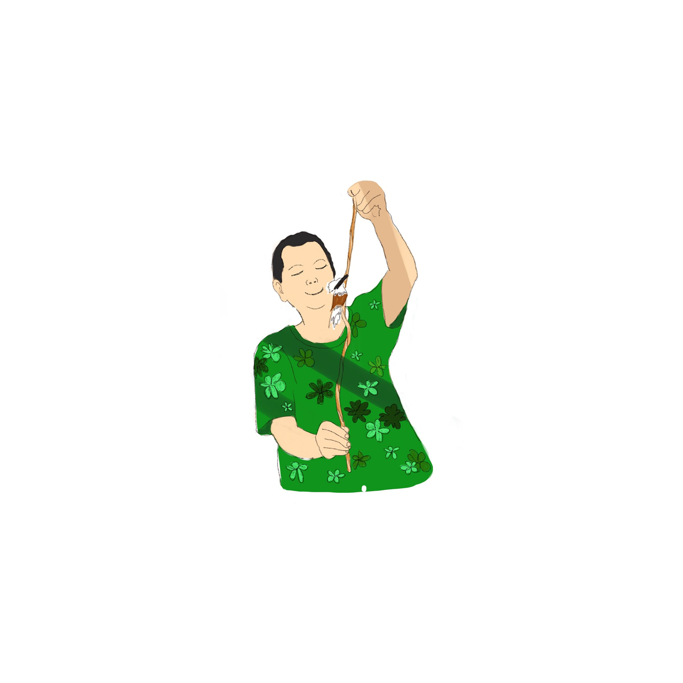 นกไต่เชือก (นกน้อย นกบิน) — นกดินเหนียวเจาะรู ร้อยเอ็นบนคันไม้ไผ่โก่ง 2 ฟุต เขย่าให้นกเลื่อนลงเหมือนบิน
