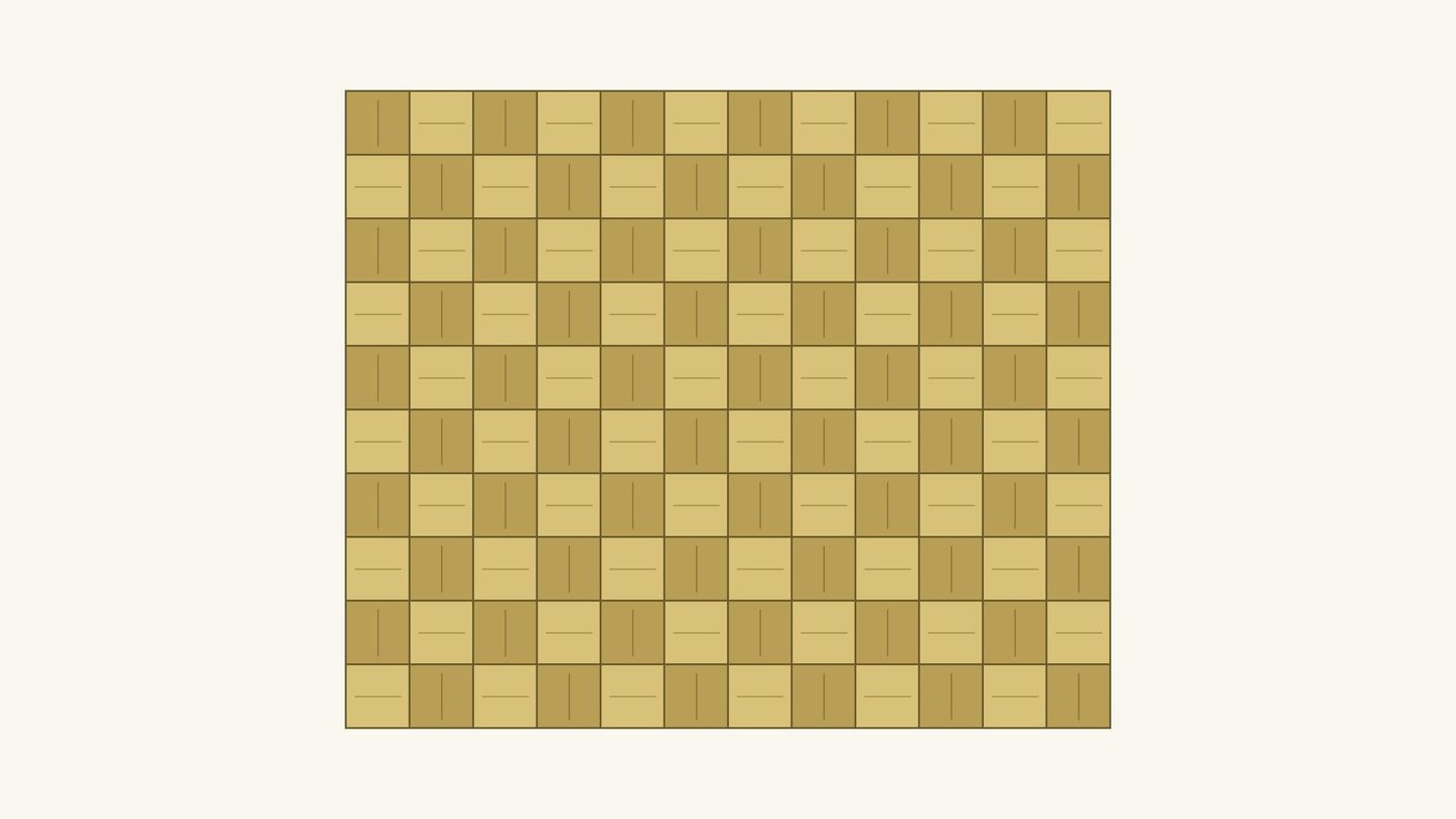 Palm-Leaf Drying Mat, Plaited Over-One Under-One