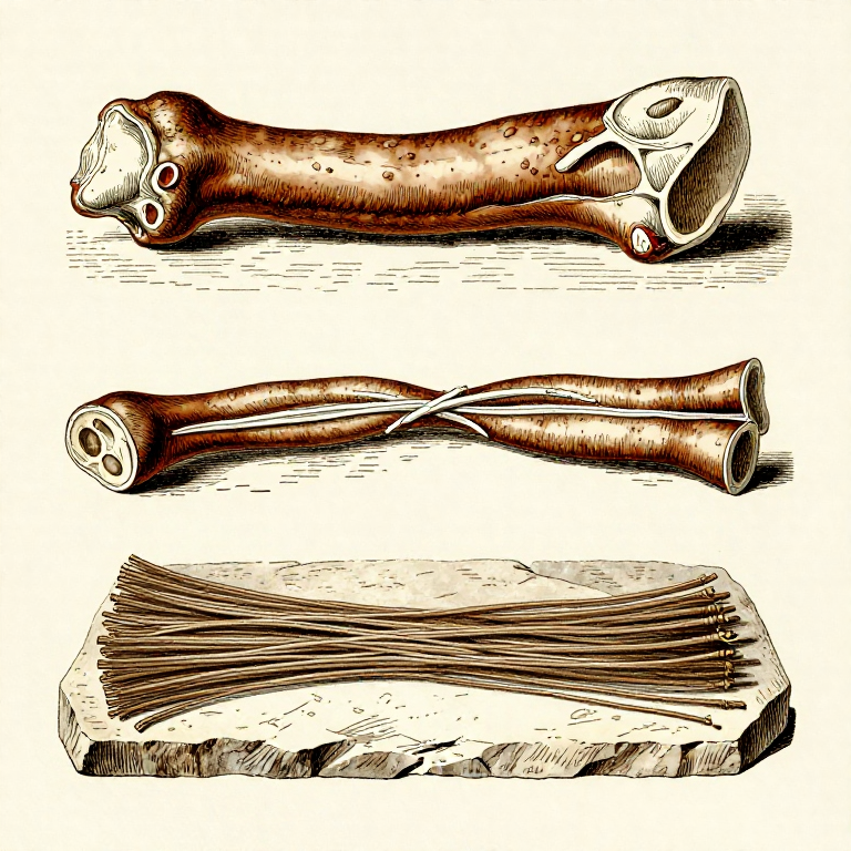 Processing Animal Sinew into Thread — Tendon Fiber Preparation