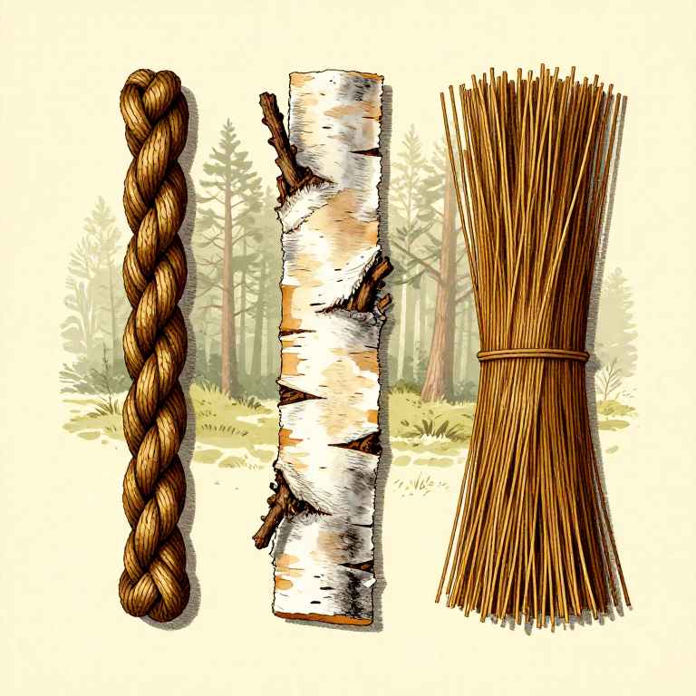 Making Rope from Inner Bark — Twisted Bast Fibre Cordage