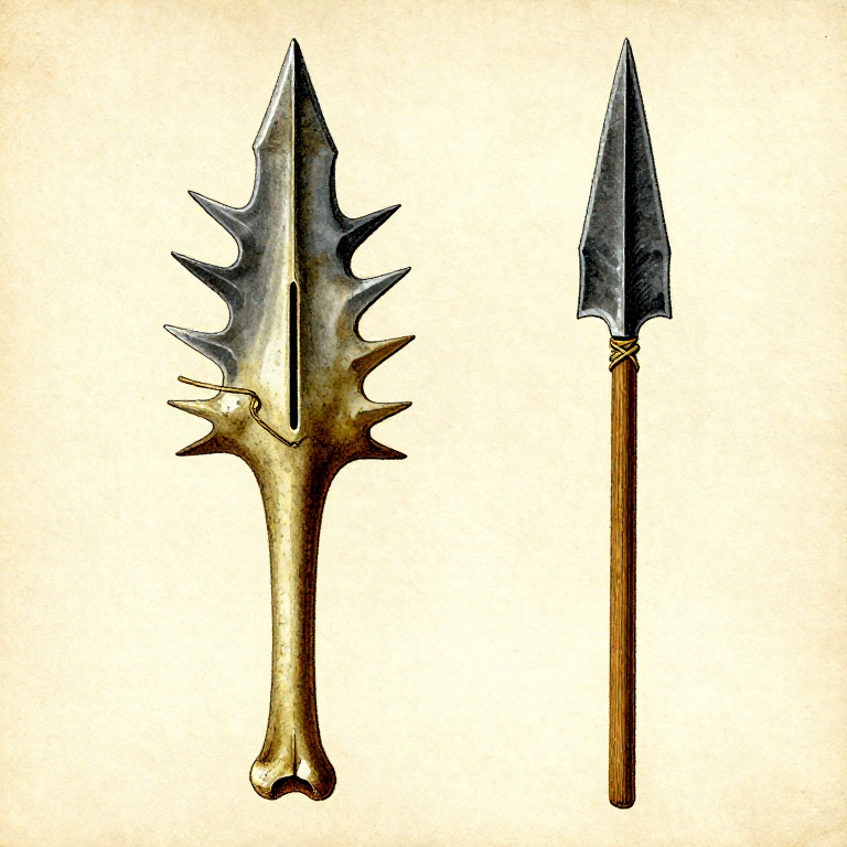 Carving a Toggling Bone Harpoon — Detachable-Head Hunting Point