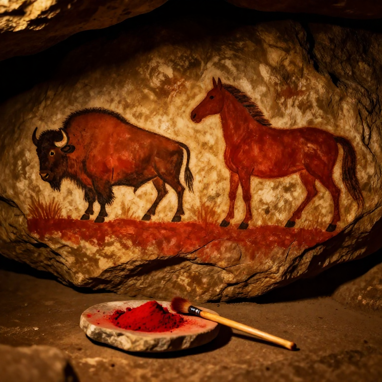 Making Cave Paintings with Mineral Pigments — Prehistoric Rock Art Techniques