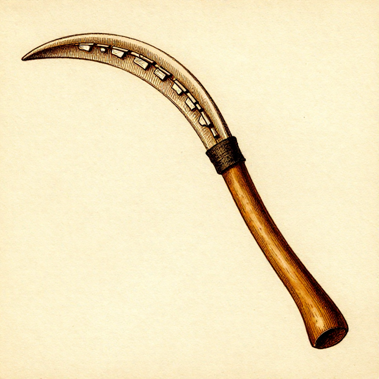 Making a Composite Sickle — Flint-Bladed Harvesting Tool