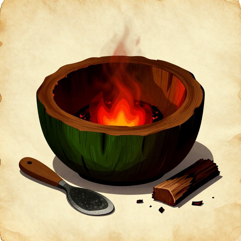 Carving a Wooden Bowl by Ember Burning — Hollowing Without Metal Tools