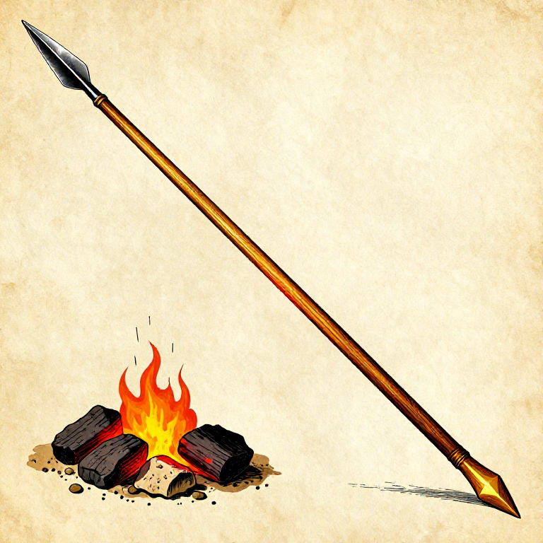 Making a Fire-Hardened Hunting Spear — The Oldest Weapon