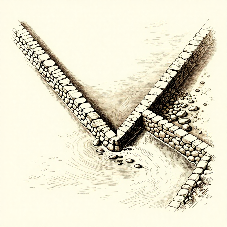 Constructing a Stone Fish Weir — River Channel Trap