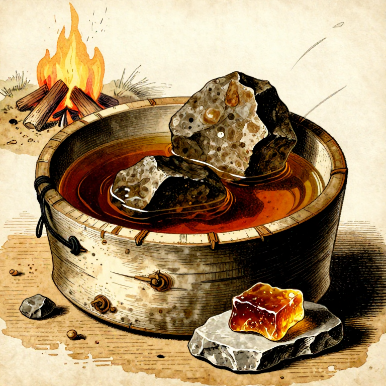 Making Hide Glue by Boiling Rawhide Scraps — Prehistoric Collagen Adhesive