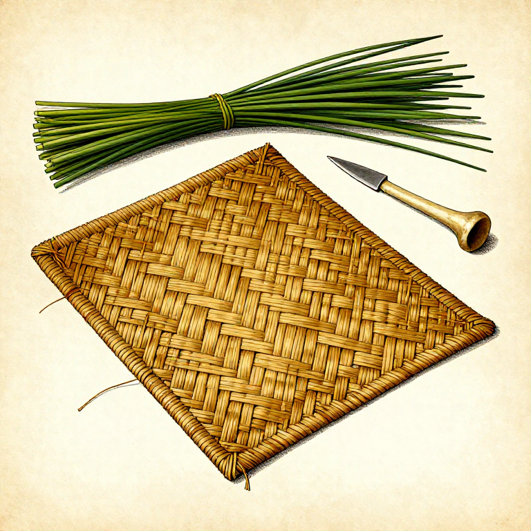 Weaving a Rush Floor Mat — Simple Plaiting with Wetland Plants