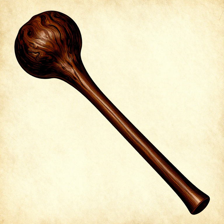 Shaping a Wooden War Club from a Dense Hardwood Root Ball — Stone Age Cudgel