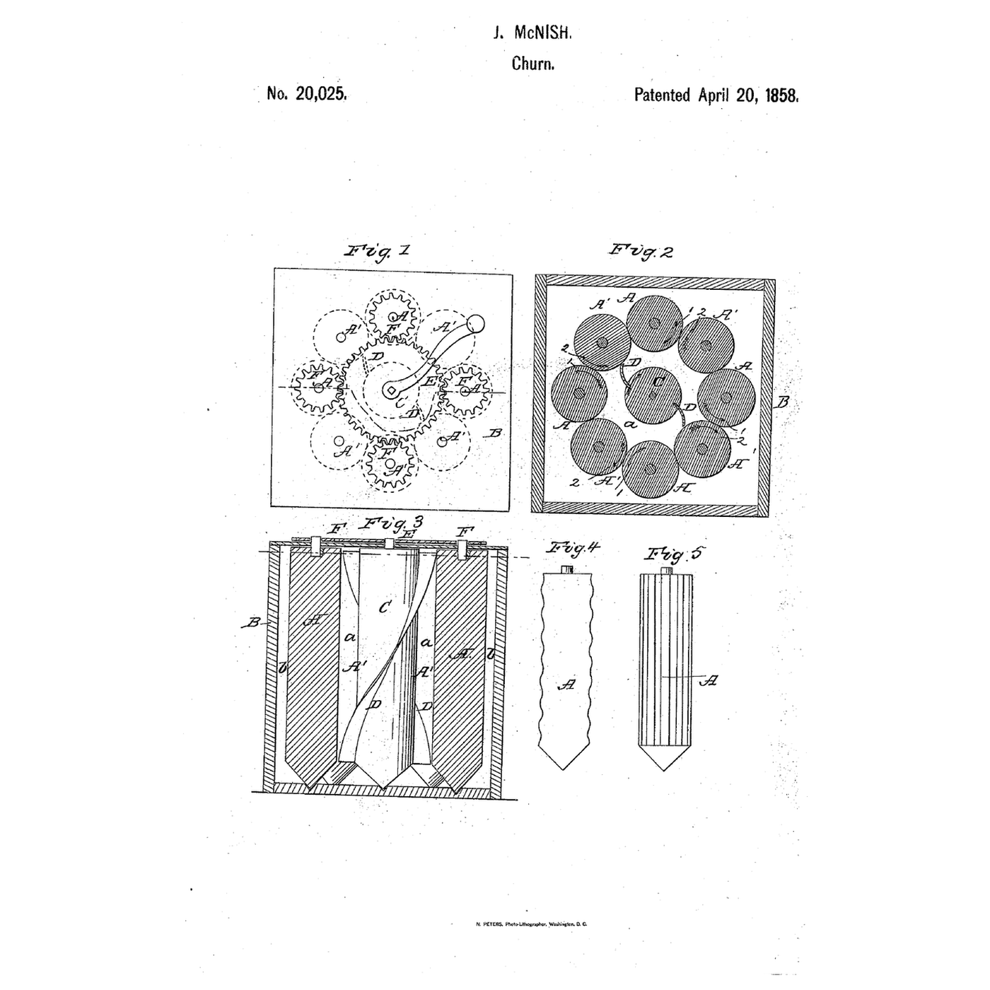 Radial-Roller Spiral-Shaft Churn: A Ring of Cone-Pointed Rollers Turning Both Ways Round a Spiral-Winged Shaft
