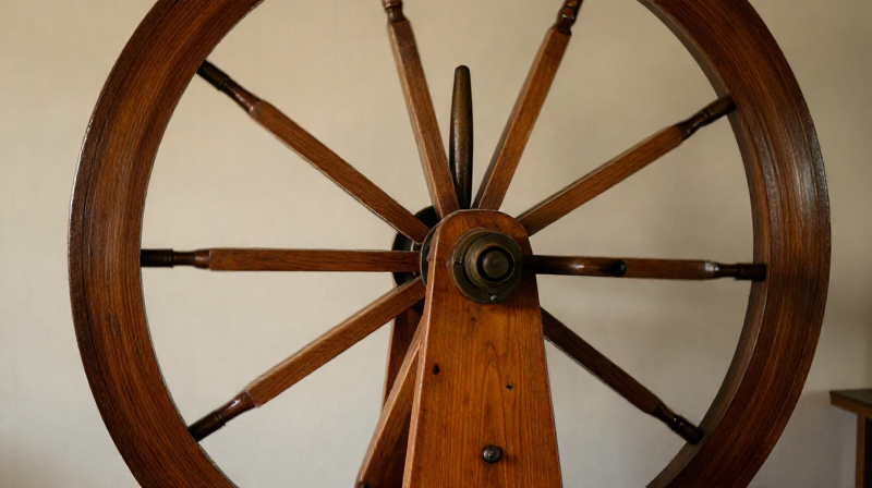 Spinning Yarn on a Great Wheel — The Walking Wheel