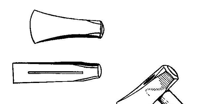 Splitting Axe and Steel Wedges for Riving Logs