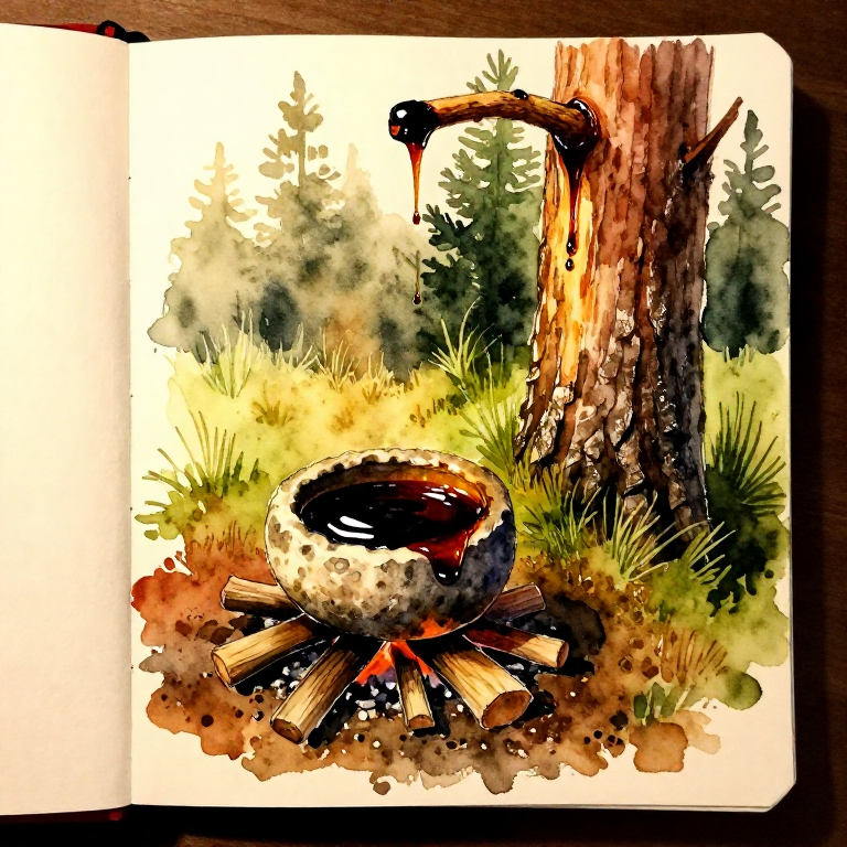 Making Pine Pitch Glue — Nature's Superglue