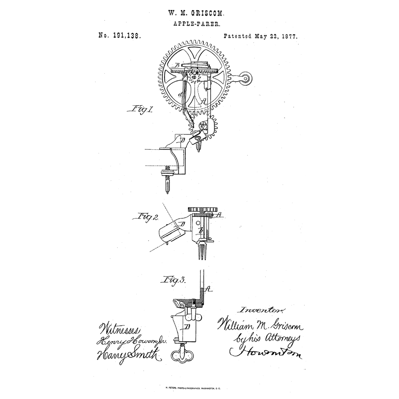 The Apple Parer: A Crank, a Fork and a Knife on a Spring
