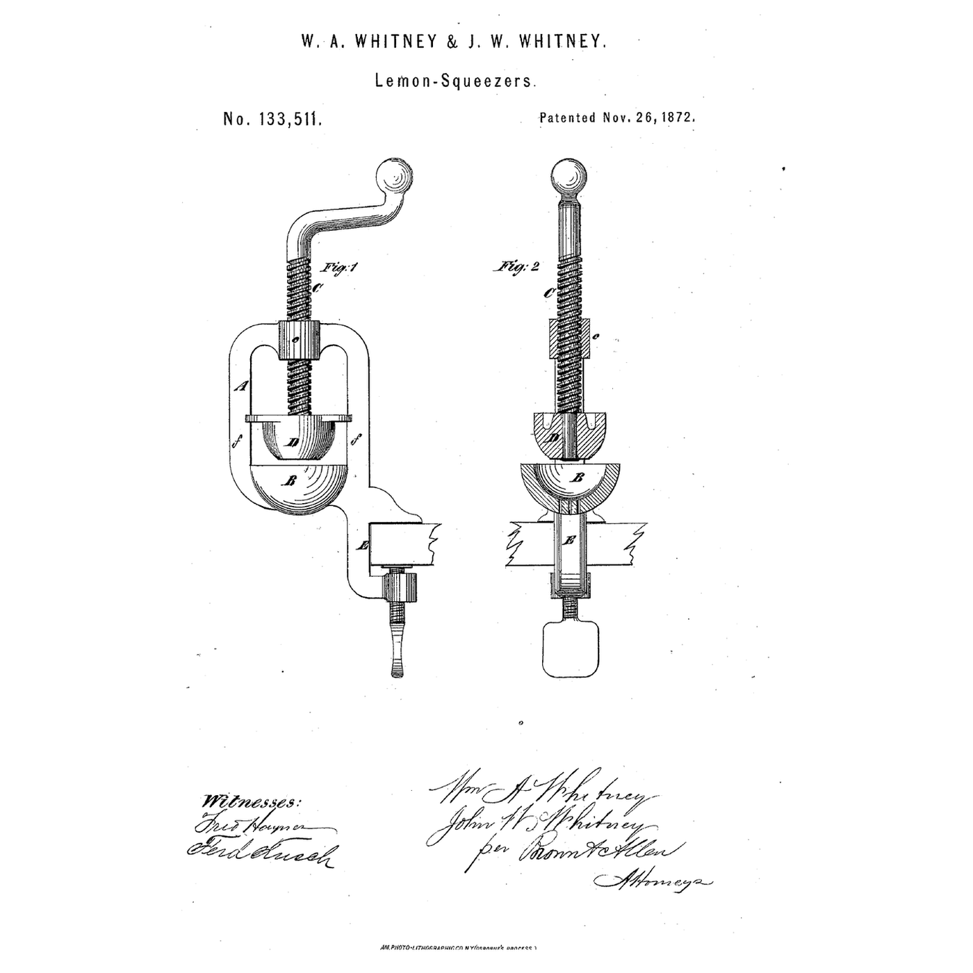 The Clamp-Frame Lemon Squeezer: A Screw Press That Clamps to the Table