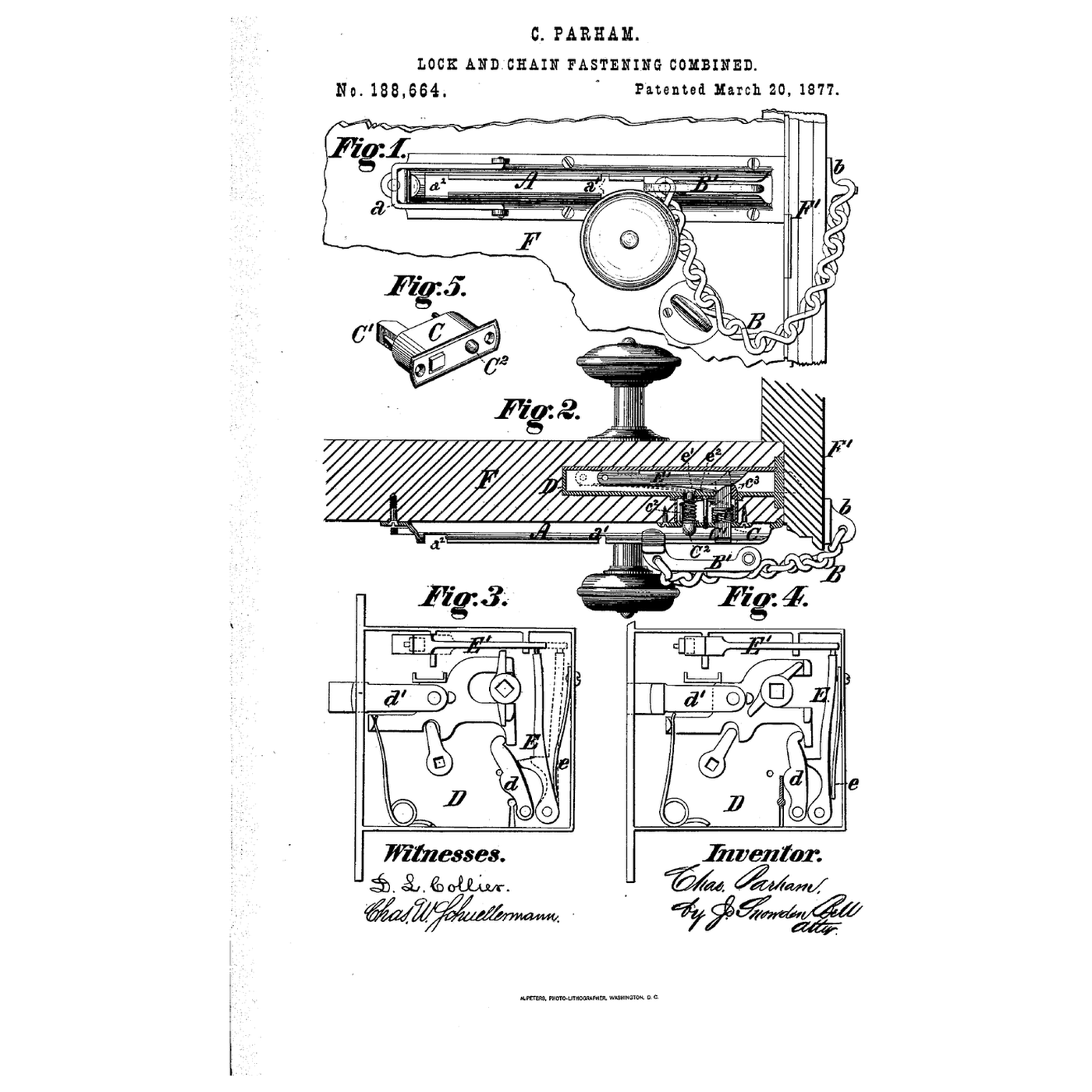 The Door Chain: A Slide in a Groove, and a Key for the Outside