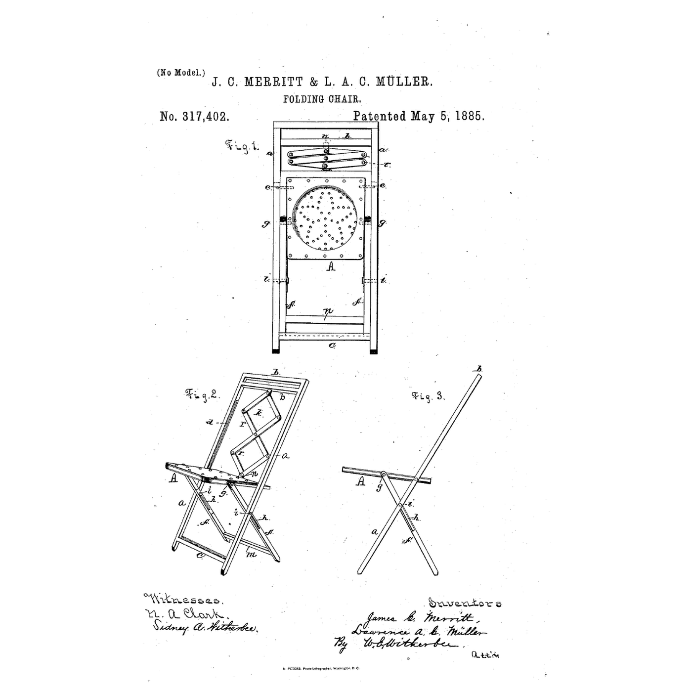 The Folding Chair: Pins in Slots Until It Is Only a Frame