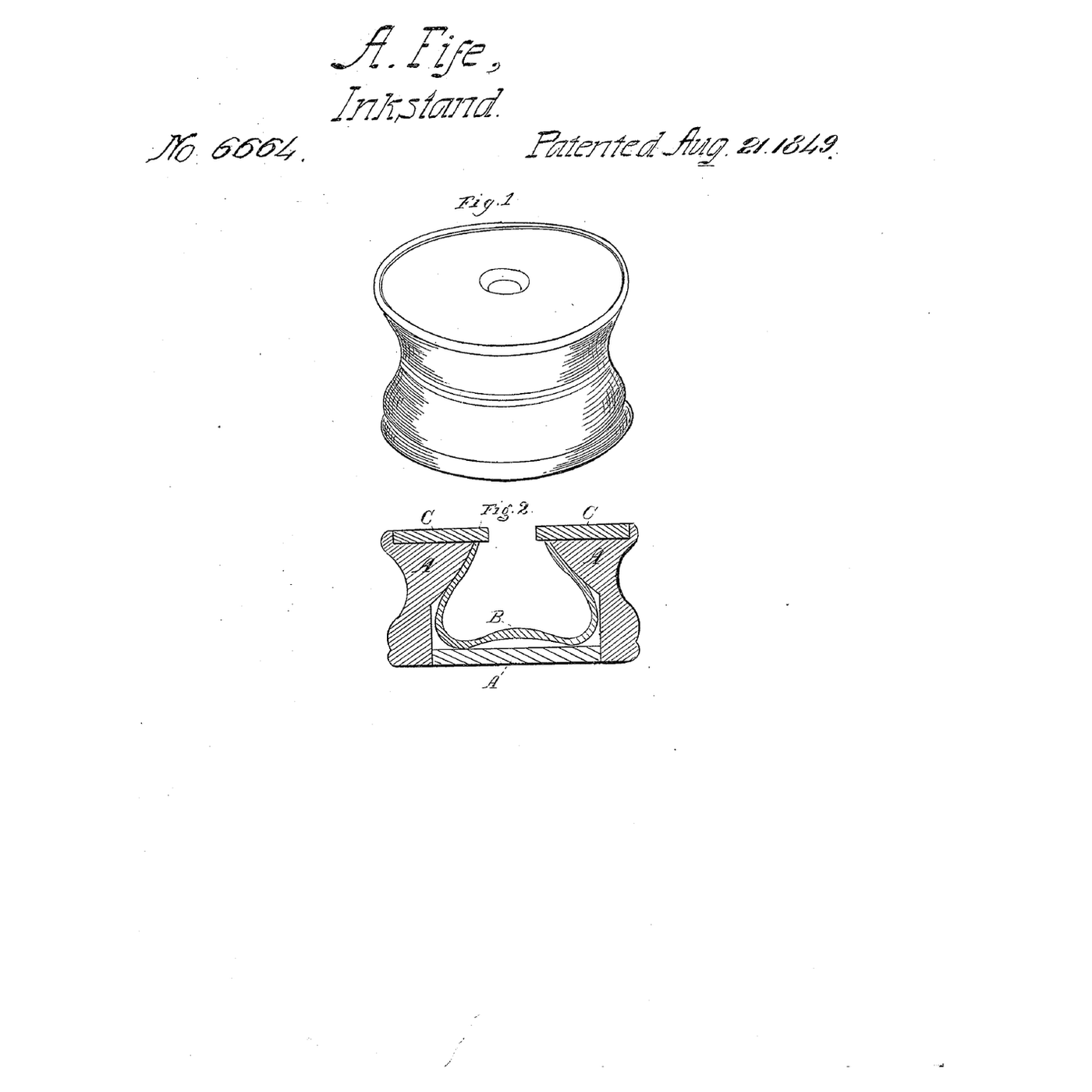 The Gold-Pen Protector Inkstand: A Rubber Rim for Careless Dipping