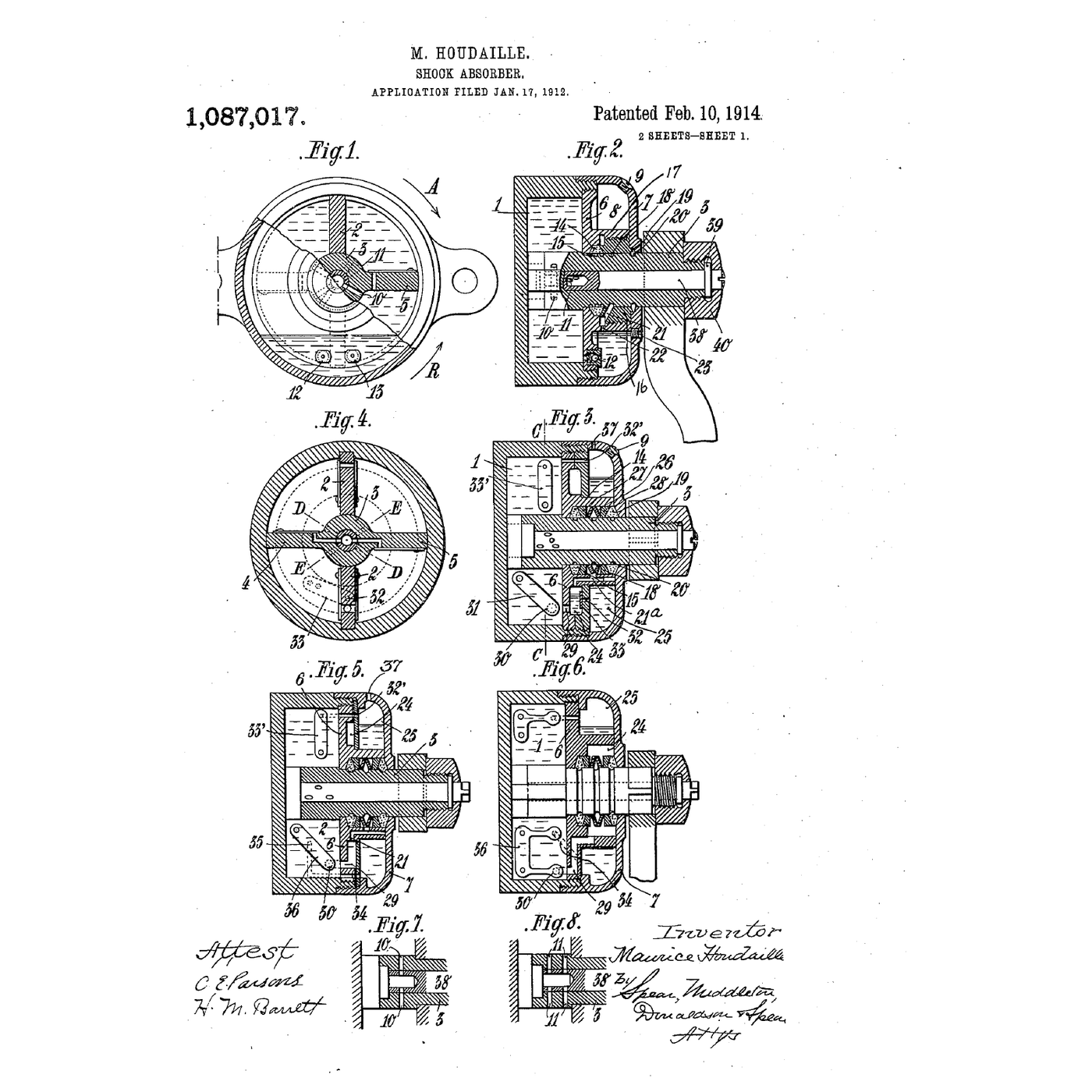 The Hydraulic Shock Absorber: Liquid Forced Through a Small Passage