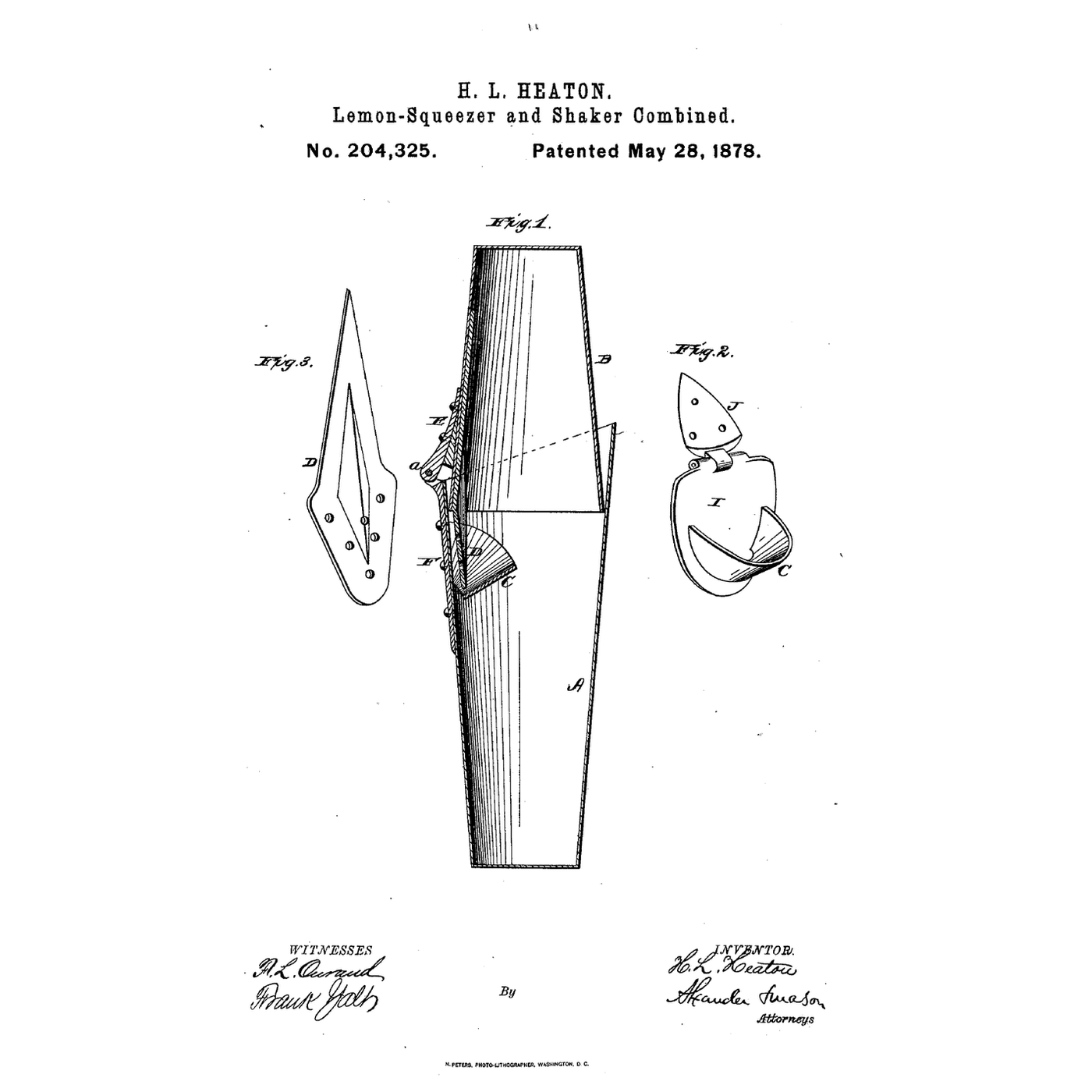 The Lemon Squeezer and Shaker: Squeeze, Then Shake, in One Hinged Vessel