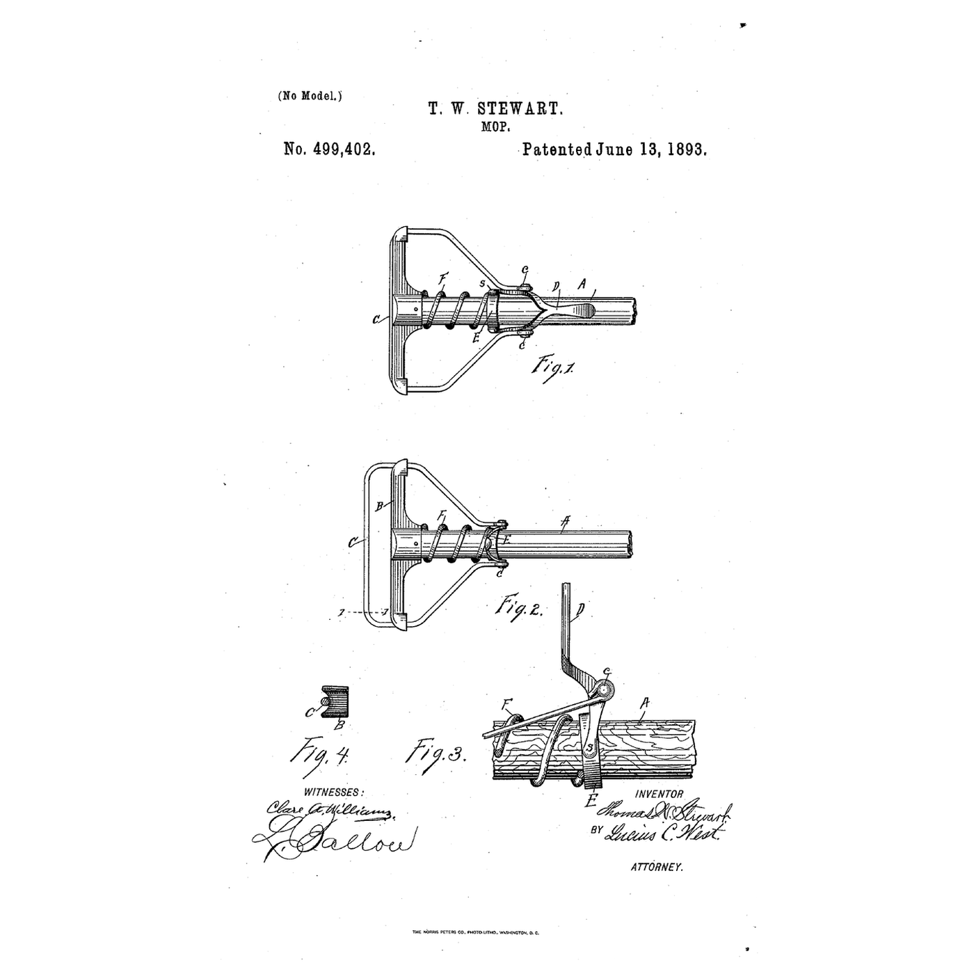 The Locking Mop Clamp: A Spring and an Over-Centre Lever