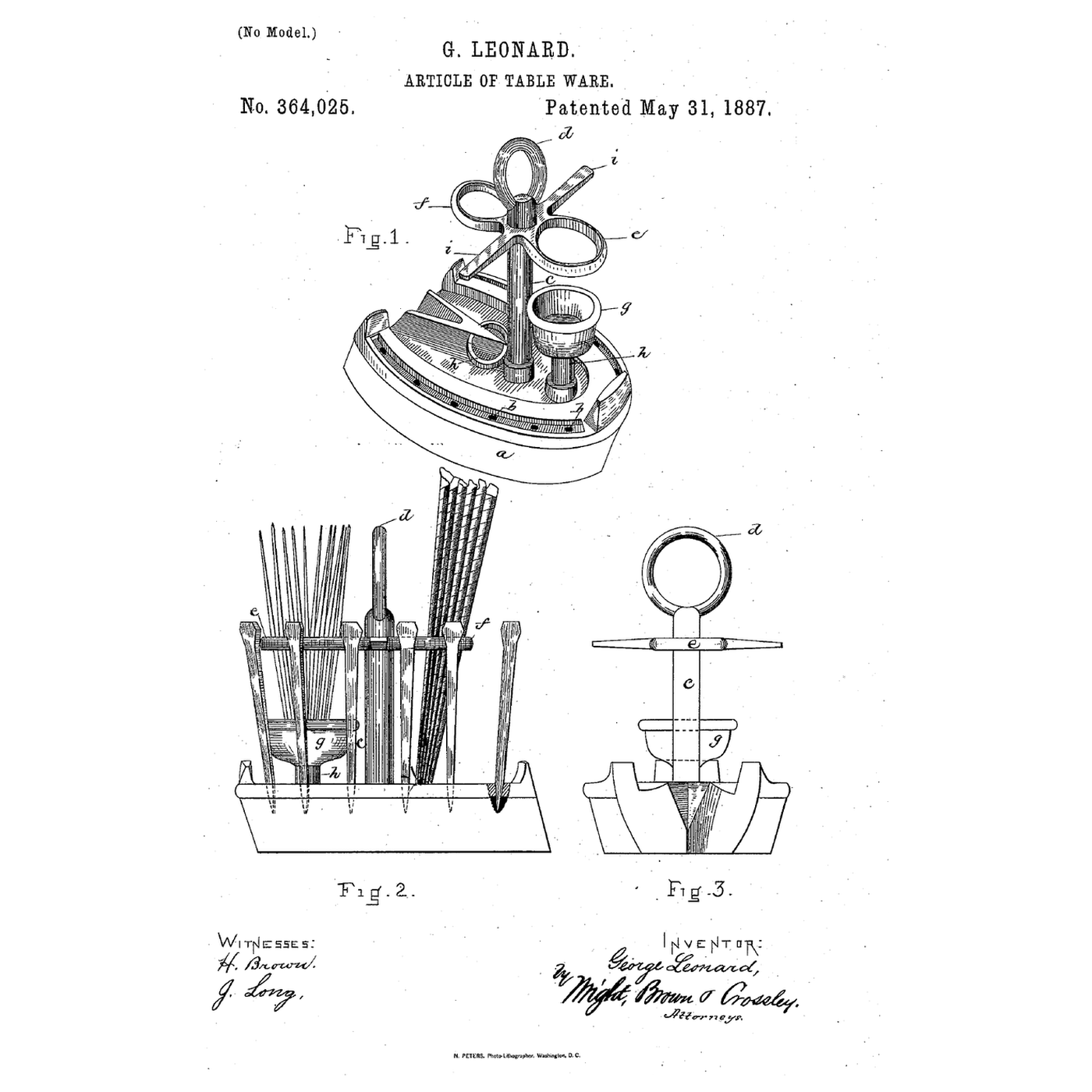 The Nut-Pick Stand: A Base Pierced for Picks, a Standard With a Toothpick Cup and a Taper Holder