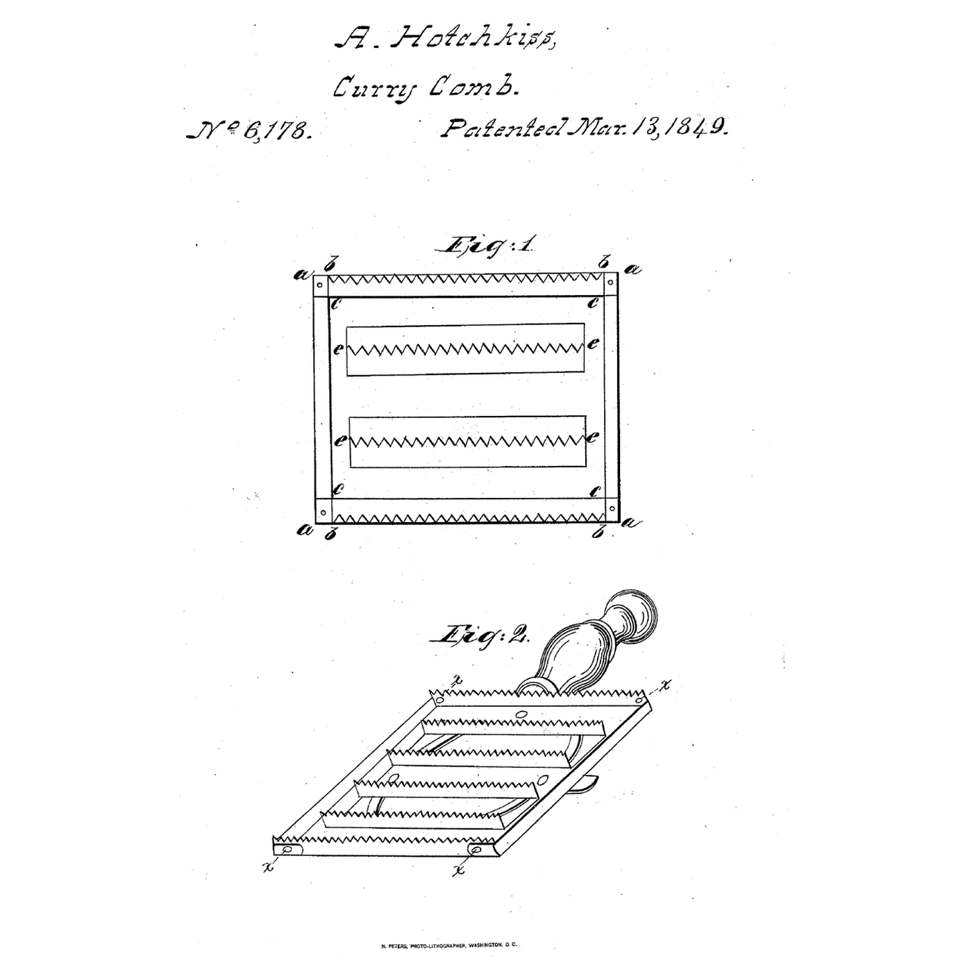 The One-Sheet Curry Comb: Cut, Slit and Fold, With No Rivet and No Waste