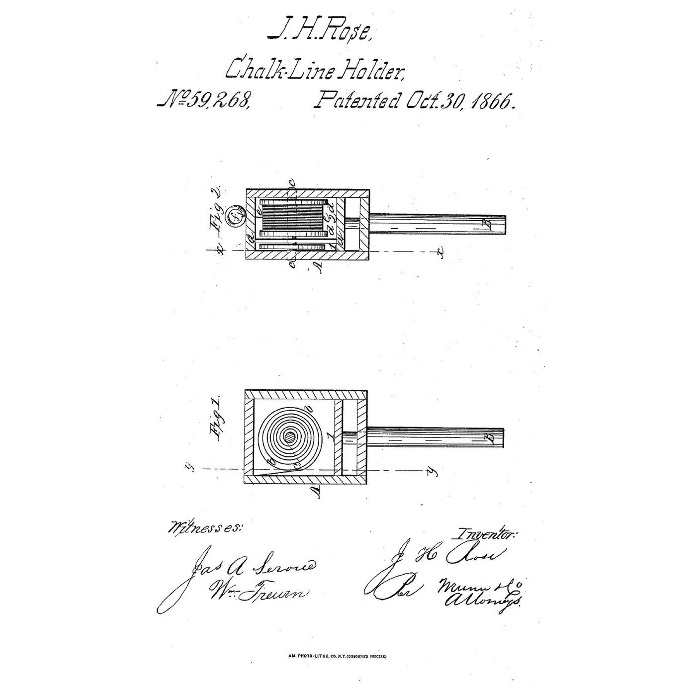 The Self-Winding Chalk-Line Reel: A Coil Spring That Reels the Line Back