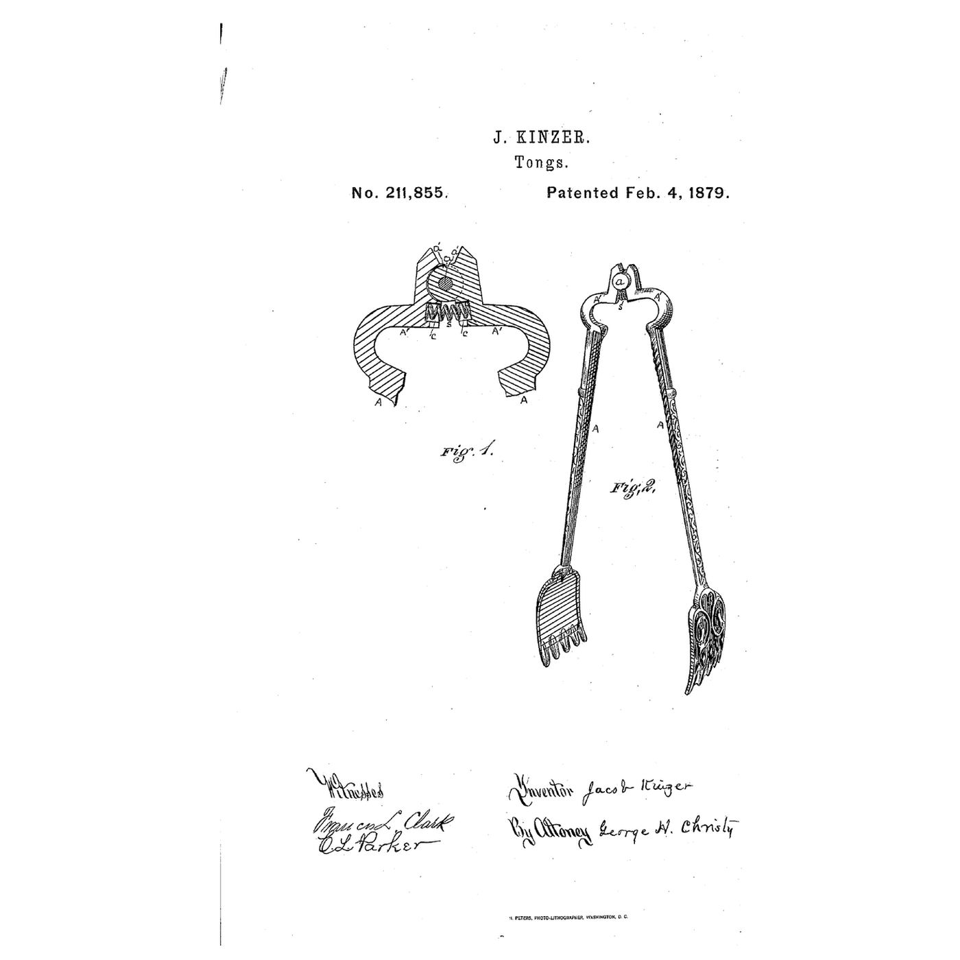 The Spring-Opened Tongs: A Hidden Coil by the Pivot