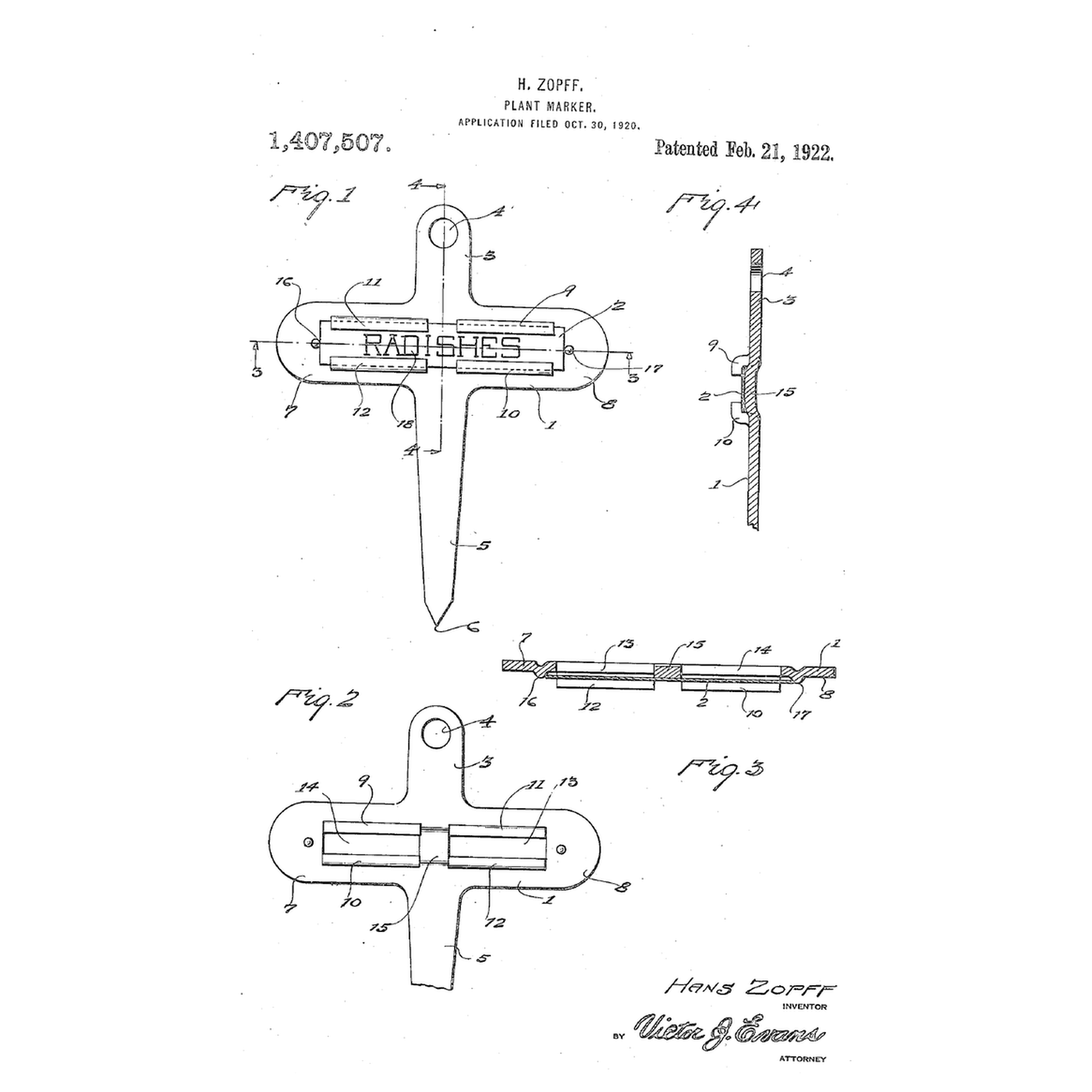 The Stamped Cross Plant Marker: One Pressed Body and a Spring Name Plate