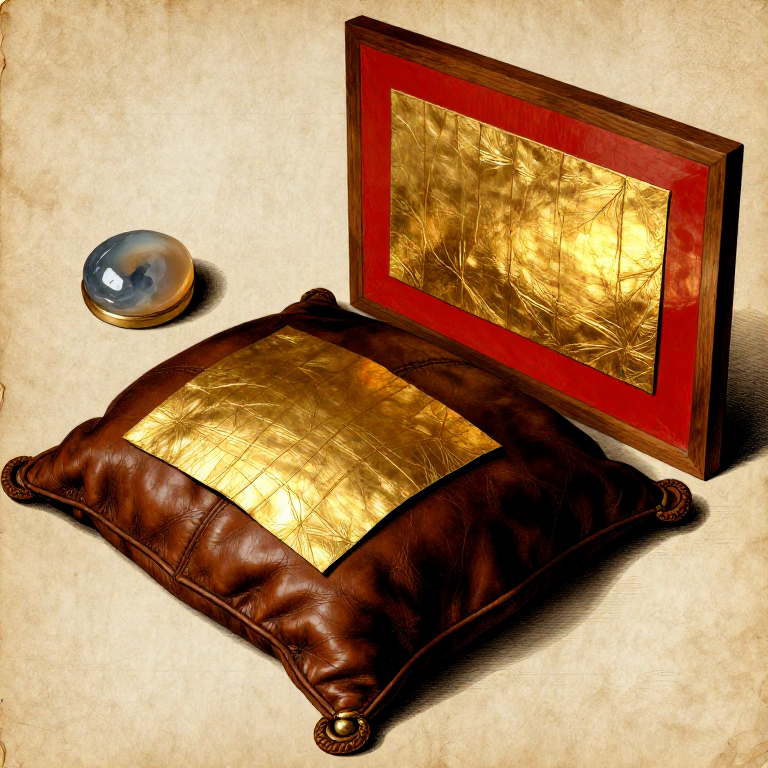 Water Gilding with Gold Leaf — Applying Gold to Gesso and Bole for a Mirror Finish