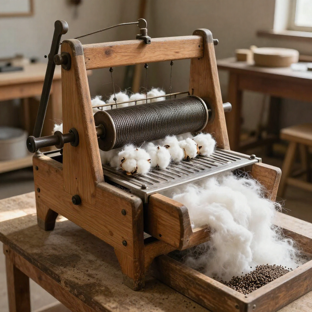 Whitney's Cotton Gin — Separating Seed from Fiber at Industrial Scale