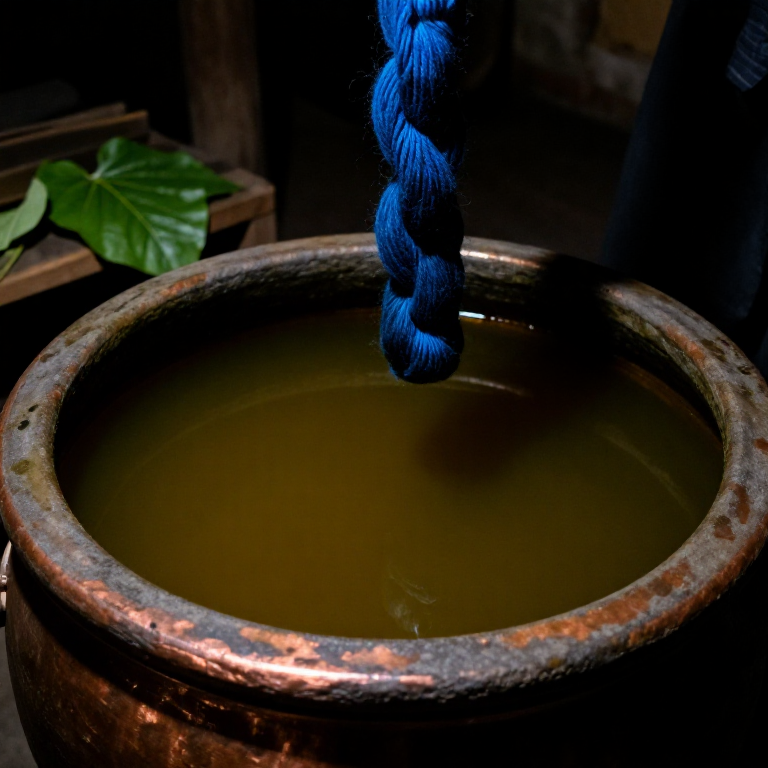 Dyeing Blue with a Woad Urine Vat — The Fermentation Method That Coloured Europe
