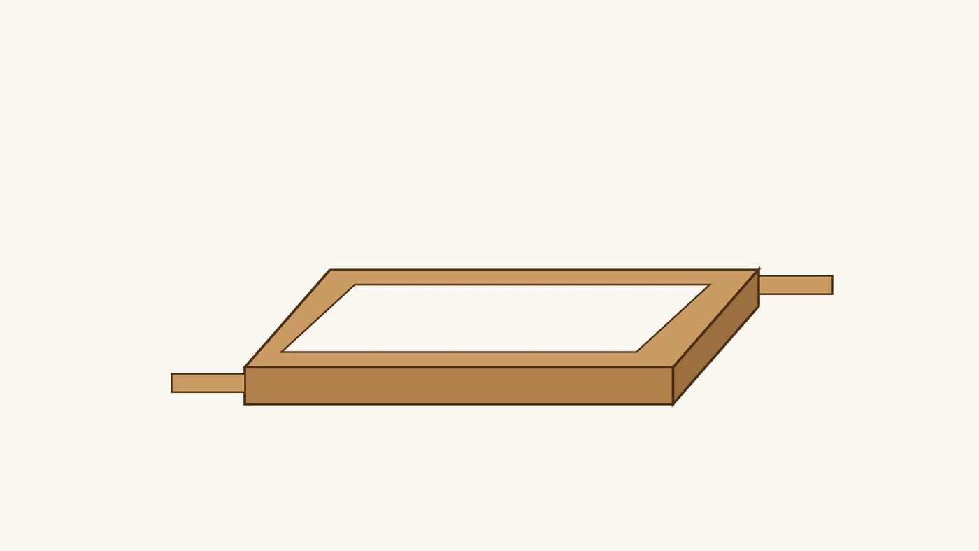 Wooden Brick Mould: a Bottomless Hardwood Frame with Handles
