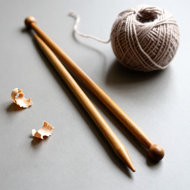 Wooden Knitting Needles from Dowel