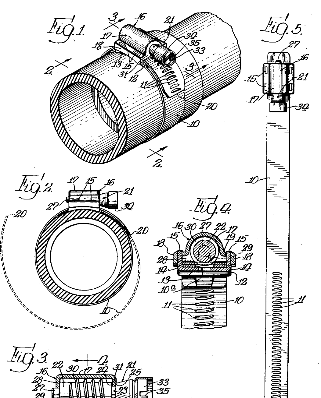 Worm-Drive Hose Clamp: North & Burke, 1945