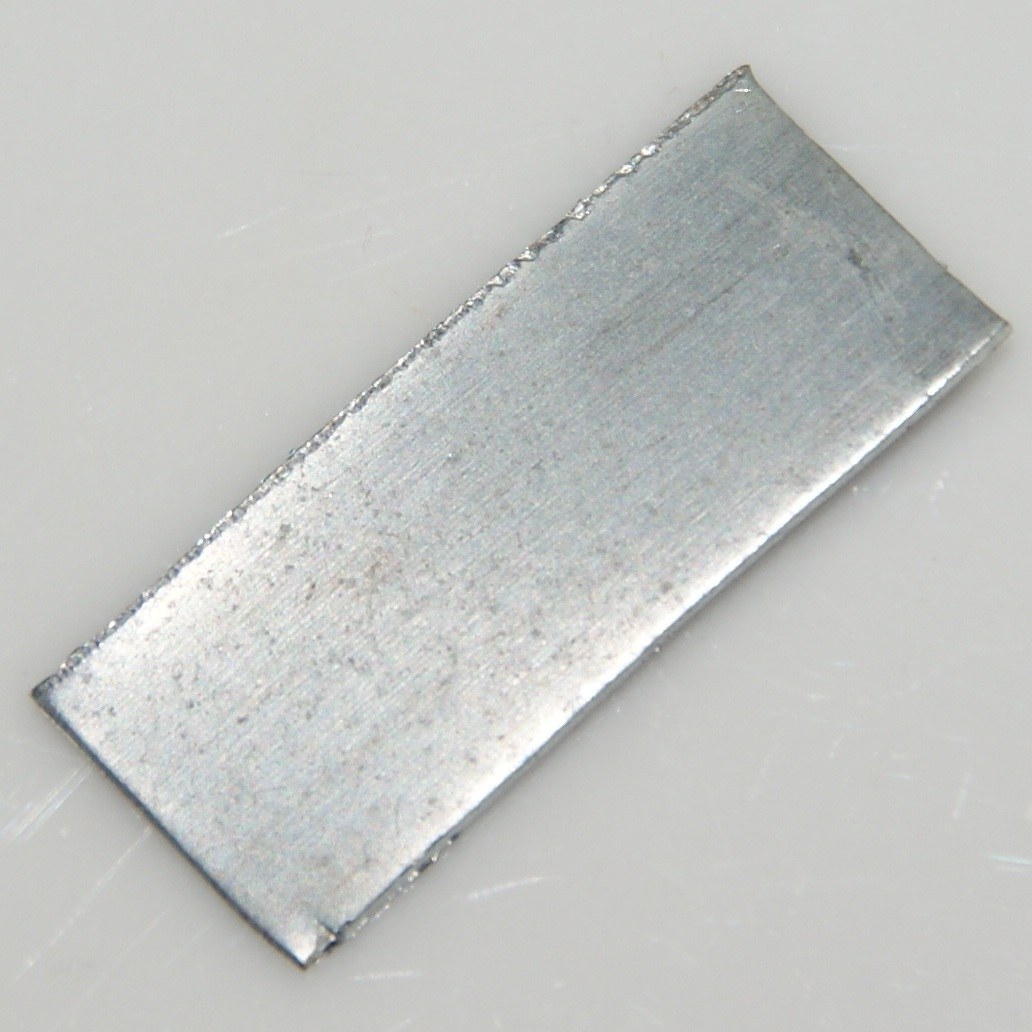 Zinc Sheet Cast as a Plate and Hammered Warm