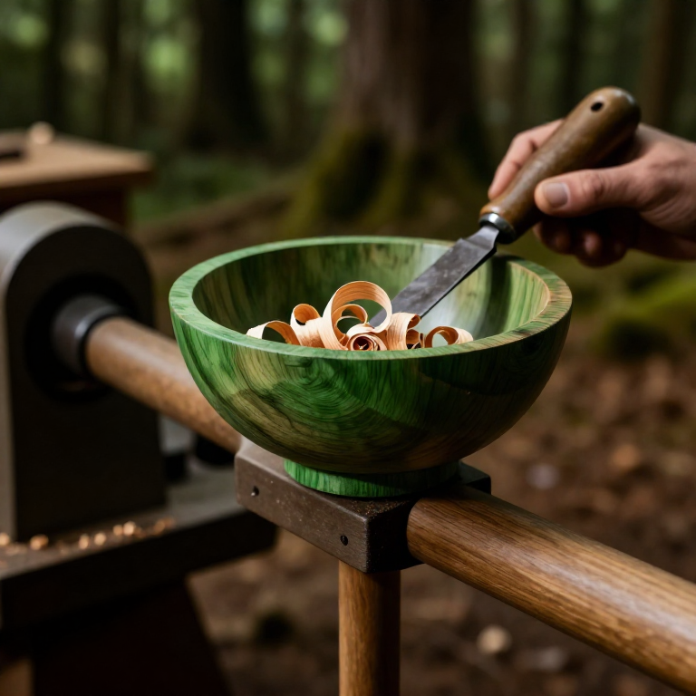 Turning a Bowl on a Pole Lathe — Foot-Powered Green Wood Turning