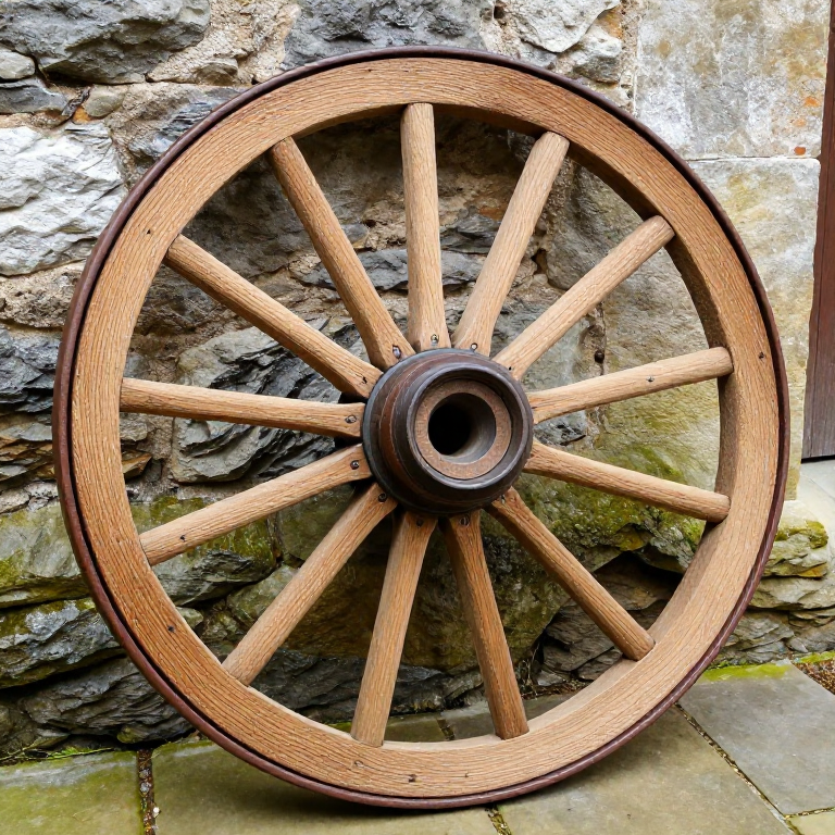 Building a Wooden Cart Wheel — Hub, Spokes, and Felloes